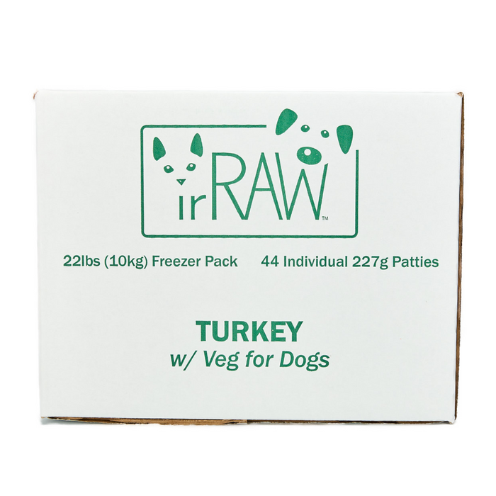 Bone-In Turkey Patties for Dogs (10kg Freezer Pack Box)