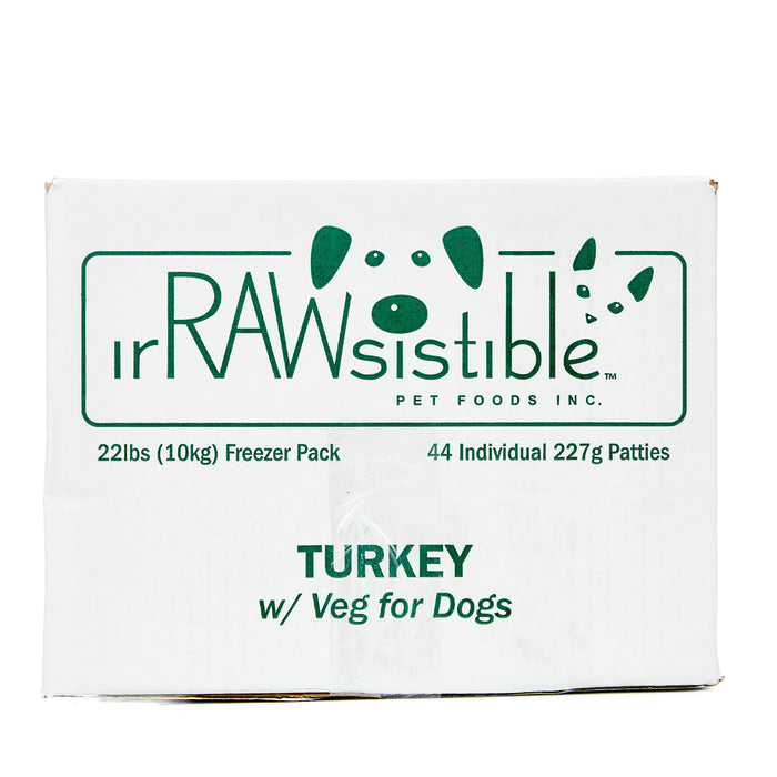 Bone-In Turkey Patties for Dogs (10kg Freezer Pack Box)